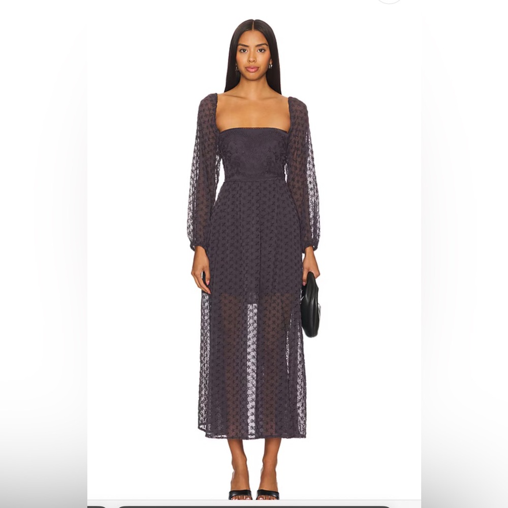 Elegant Long-Sleeve Sheer Dress